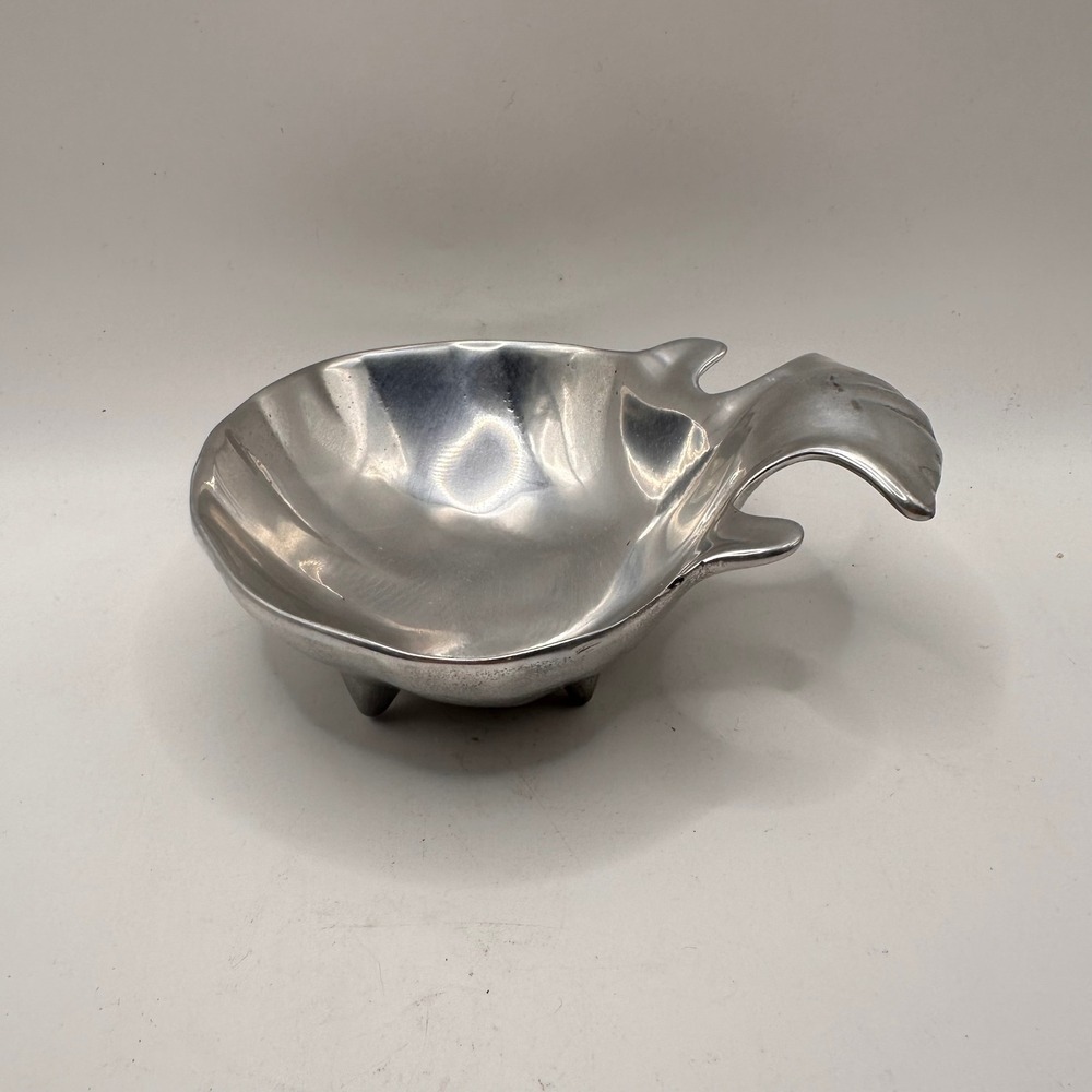 Wilton Armetale Bruce Fox Design Fish Shaped Footed Pewter Bowl Columbia PA 7in